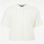 Green Striped Boxy Shirt Green Striped Boxy Shirt