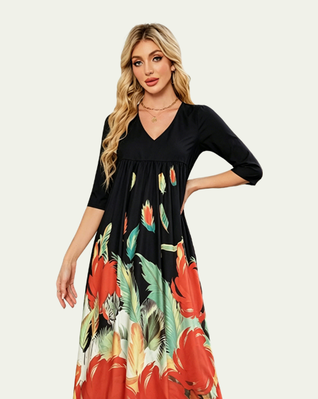 Flutter Sleeve Midi Dress