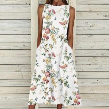 Printed Midi Dress